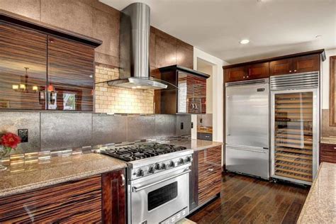 stainless steel appliance in light or dark wood cabinets|stainless steel kitchen cabinets colors.